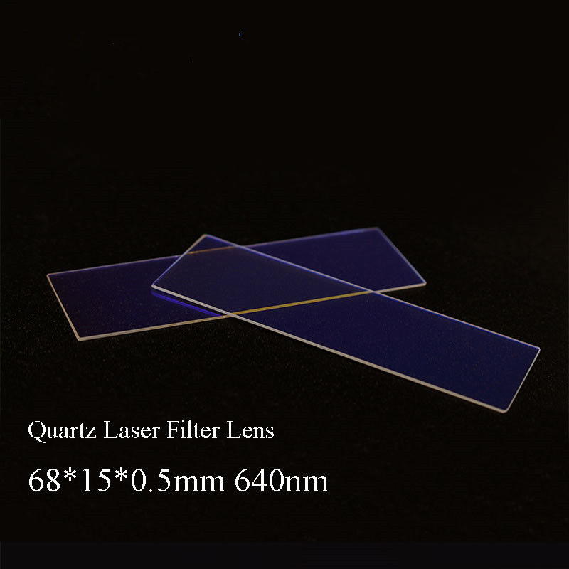 68*15*0.5mm 640nm JGS1 Quartz Laser Optical Bandpass Filter laser rejuvenation instrument