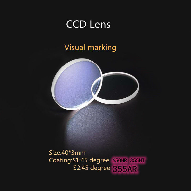 40*3mm Quartz CCD Lens S1 650HR 355HT S2 355AR 45 Degree Visual Marking